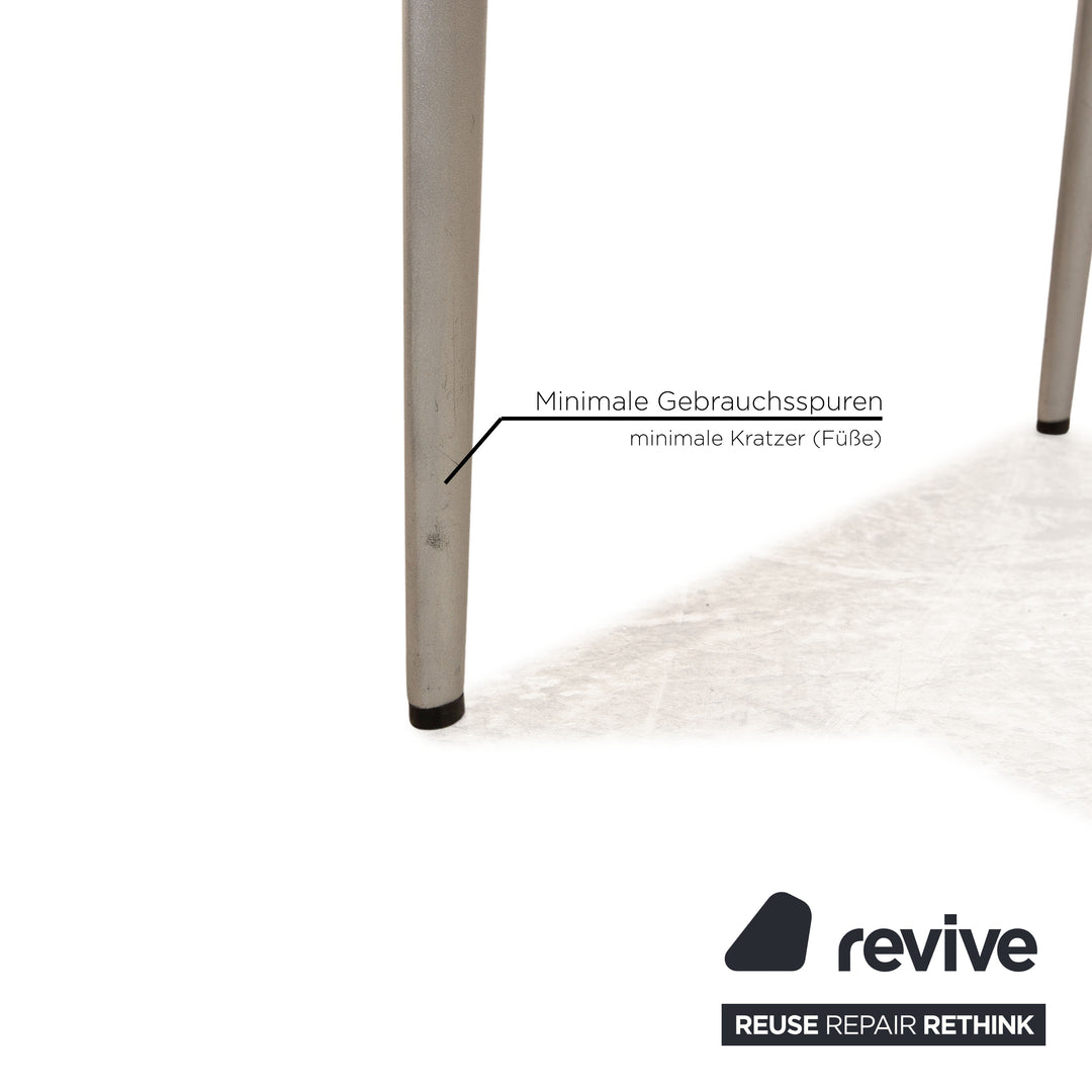 Lot de 6 chaises en cuir Rolf Benz 7000 crème salle à manger