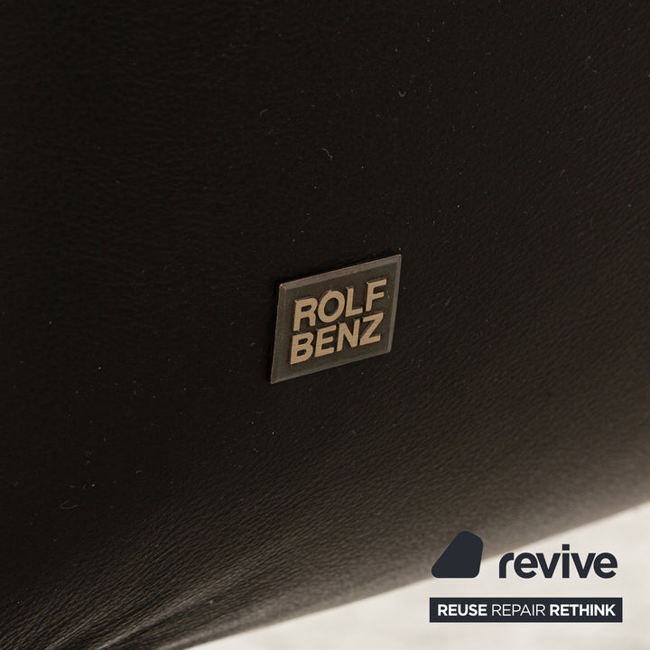 6er Garnitur Rolf Benz 7000 Leder Stuhl Schwarz Creme