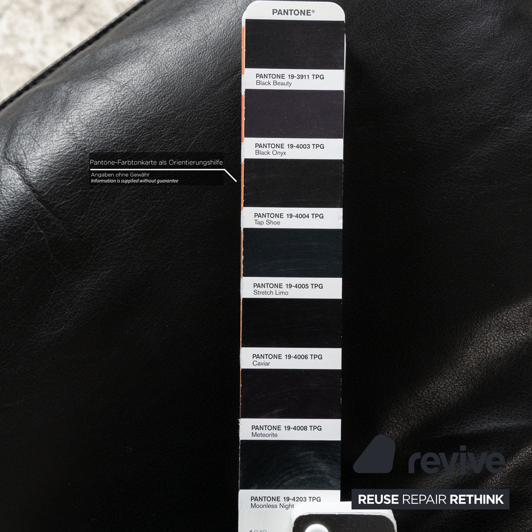 6er Garnitur Rolf Benz 7000 Leder Stuhl Schwarz Creme