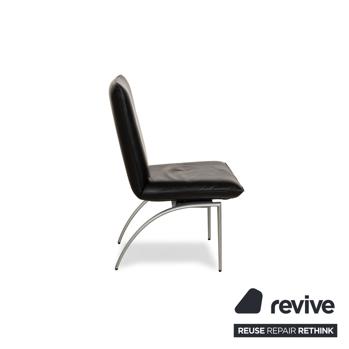 6er Garnitur Rolf Benz 7000 Leder Stuhl Schwarz Creme