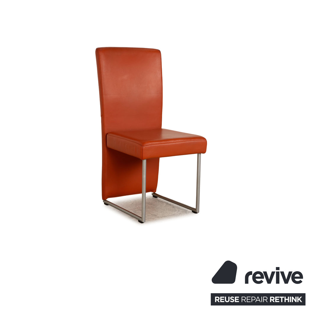 6er Garnitur Rolf Benz 7400 Leder Stuhl Rot Terracotta Esszimmer