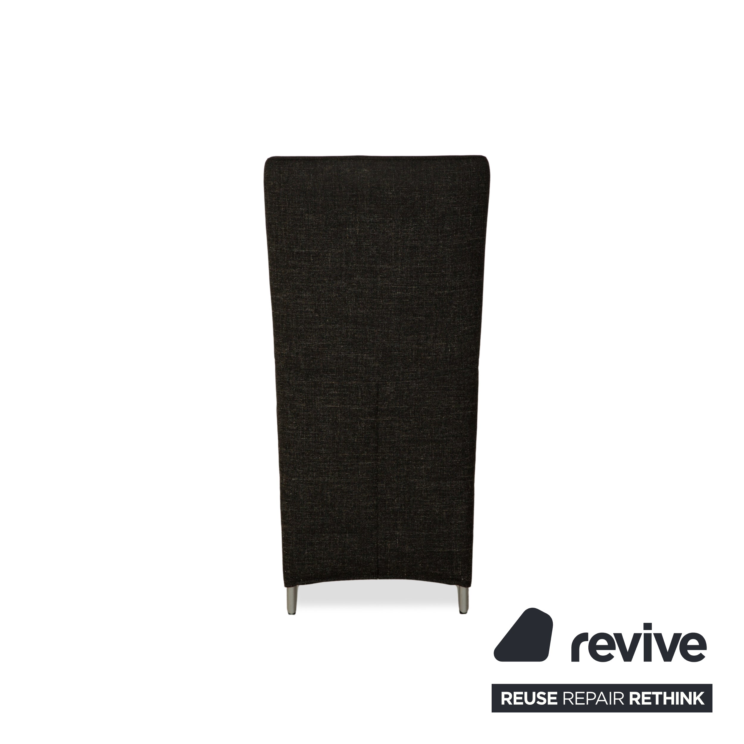 Lot de 6 chaises en tissu Rolf Benz 7400, anthracite, gris foncé, pour salle à manger
