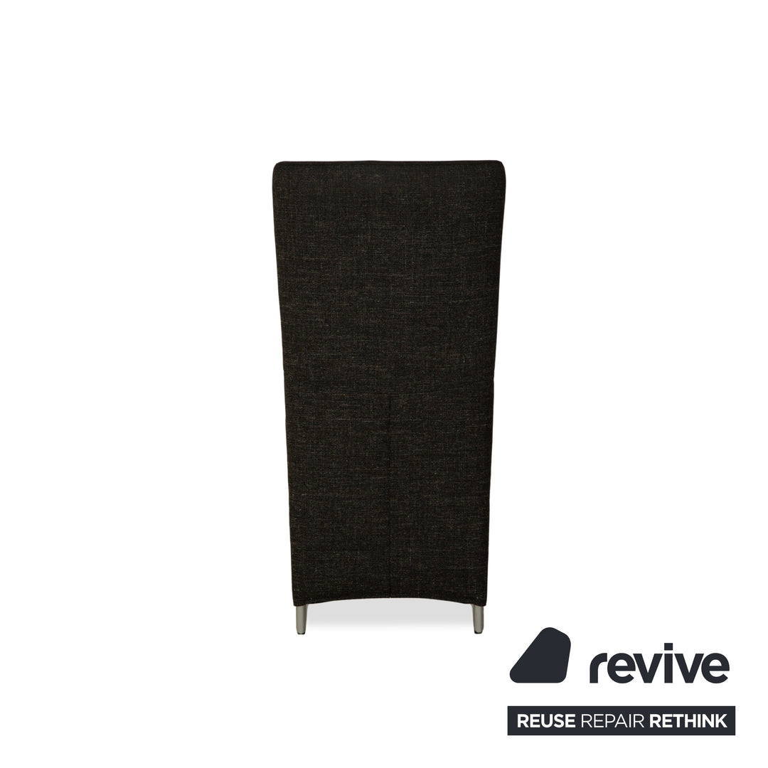 Rolf Benz 7400 fabric chair set of 6, anthracite, dark grey, dining room