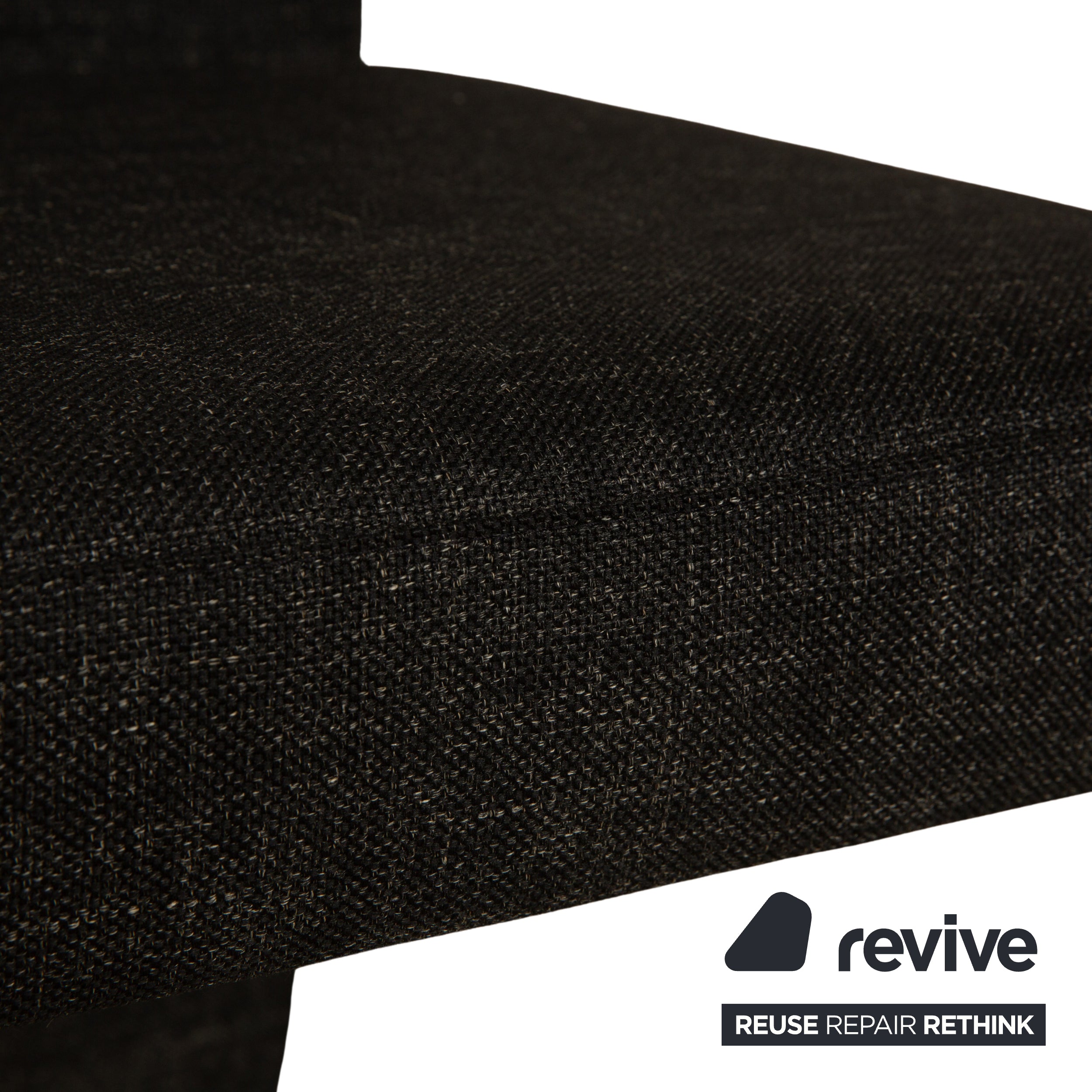 Lot de 6 chaises en tissu Rolf Benz 7400, anthracite, gris foncé, pour salle à manger