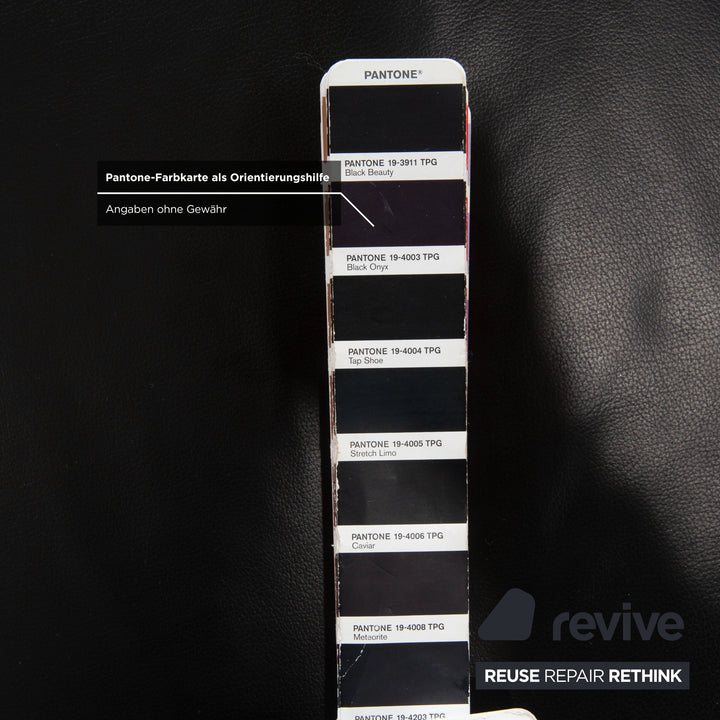 Ronald Schmitt set of 6 leather chairs, black chrome, dining room