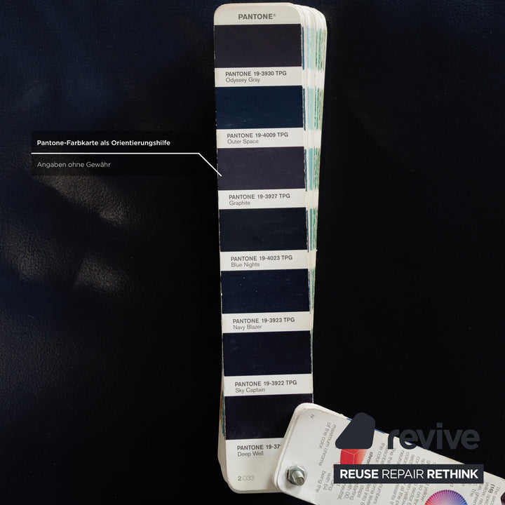 Ensemble de 6 chaises Ronald Schmitt, cuir bleu