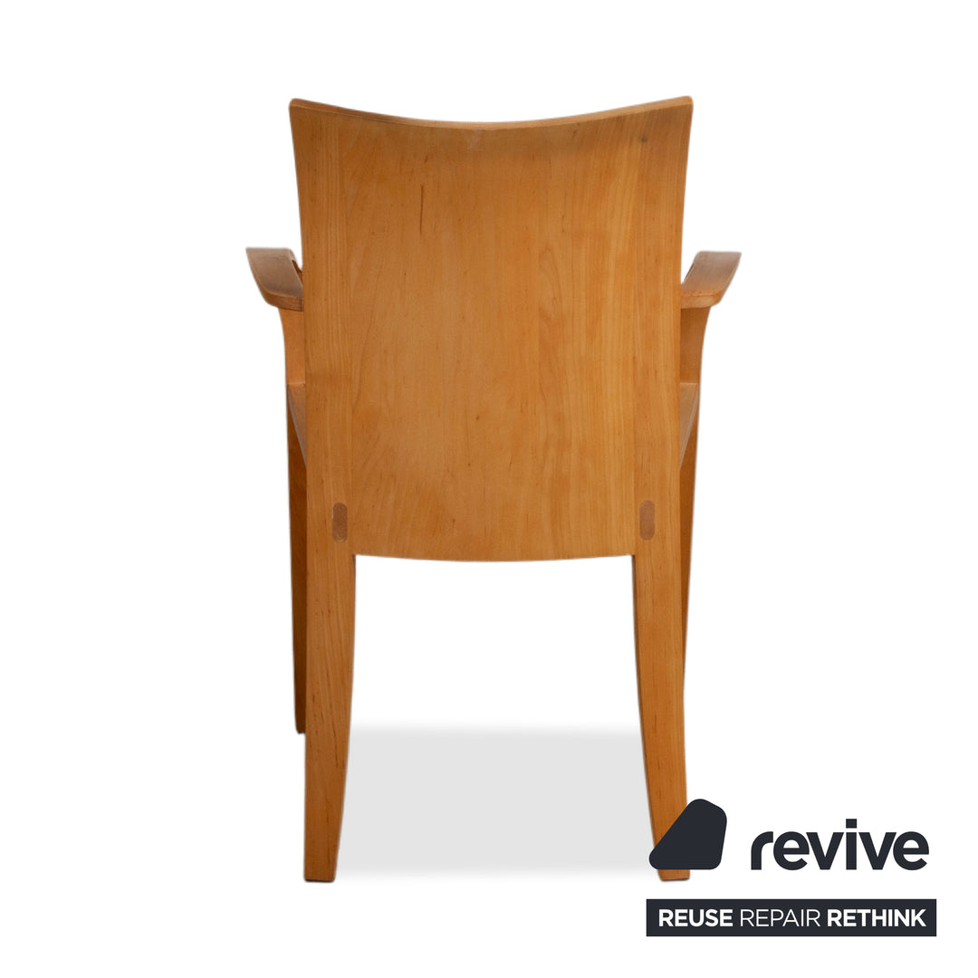 Set of 6 Team 7 Cubus Wood Chairs Brown Alder