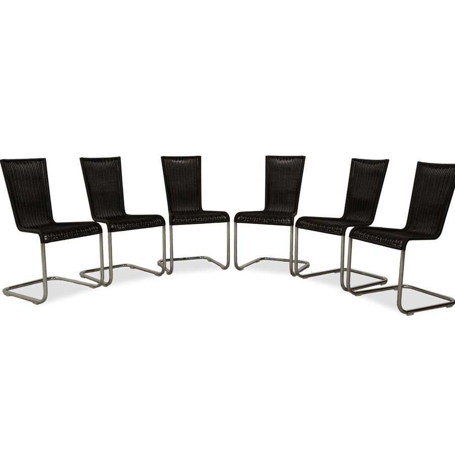 Lot de 6 Tecta B20 en osier gris foncé