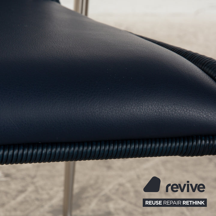 Lot de 6 chaises cantilever en bois Tecta D20 salle à manger bleu