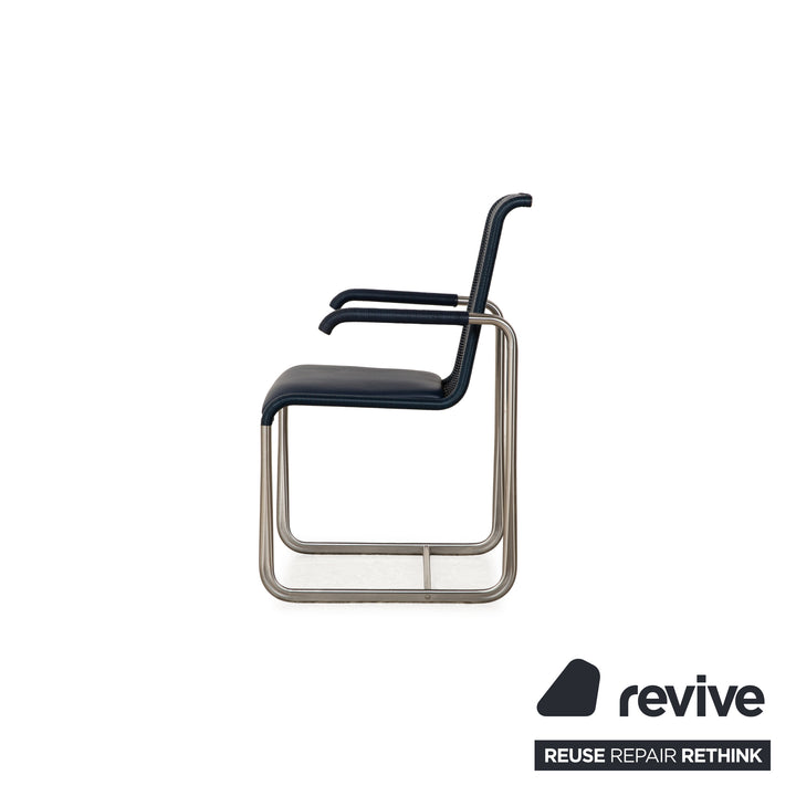 Lot de 6 chaises cantilever en bois Tecta D20 salle à manger bleu