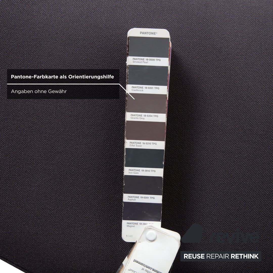 6er Garnitur Thonet S 43 Stoff Stuhl Grau Blau Esszimmer