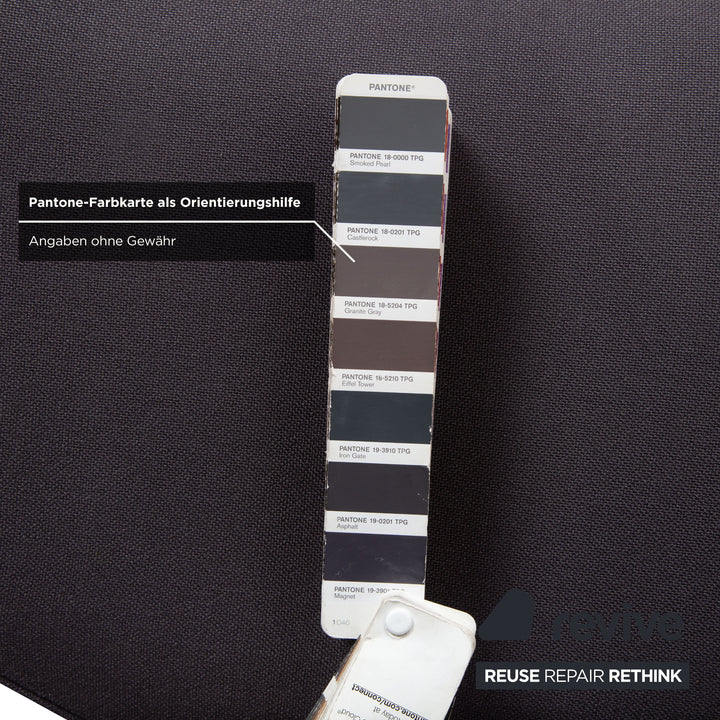 6er Garnitur Thonet S 43 Stoff Stuhl Grau Blau Esszimmer