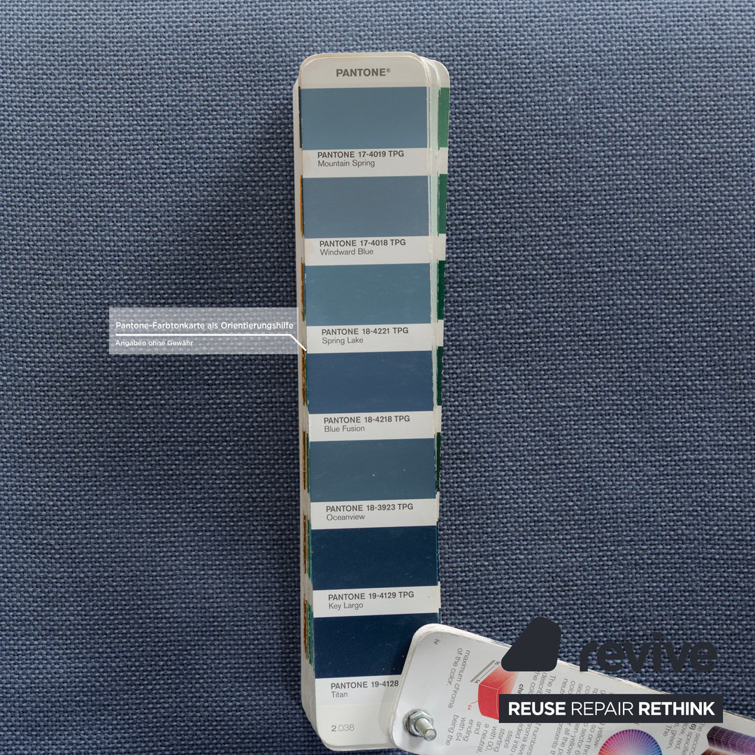 Lot de 6 chaises en tissu Thonet S320, bleu et gris