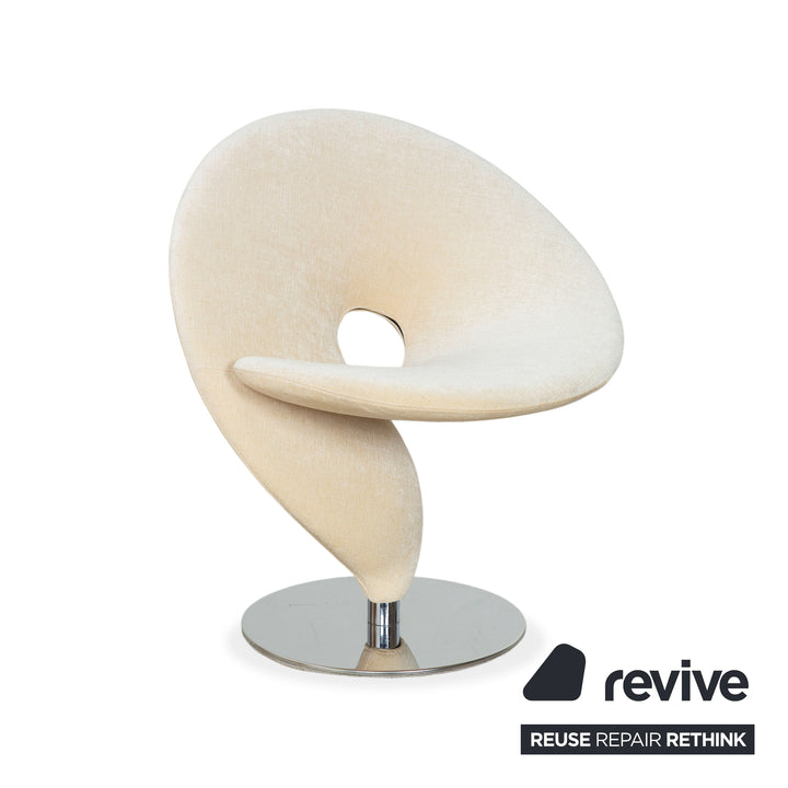 6-piece set Tonon Question Mark fabric chair cream beige taupe dining room swivel function