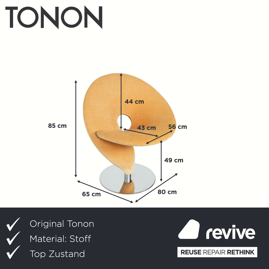6-piece set Tonon Question Mark fabric chair cream beige taupe dining room swivel function