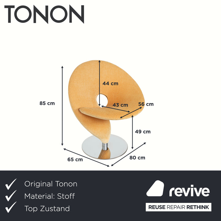 6-piece set Tonon Question Mark fabric chair cream beige taupe dining room swivel function