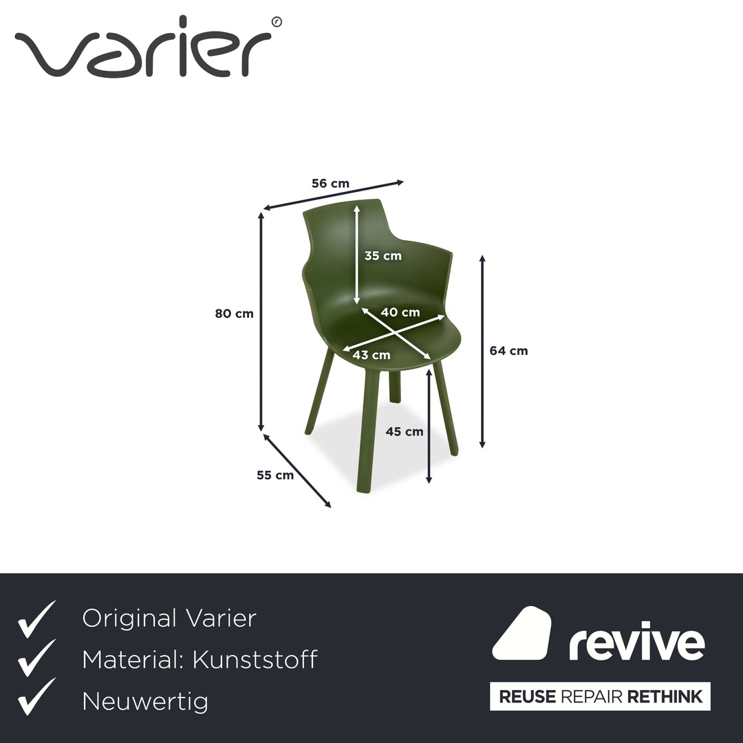 6er Garnitur Varier Social Turn Green Drehstuhl Grün by Snøhetta