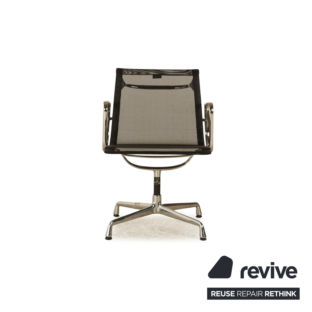 6er Garnitur Vitra EA108 Aluminium Chairs Schwarz manuelle Funktion
