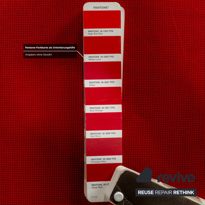 Lot de 6 chaises en tissu Vitra Visavis rouge noir