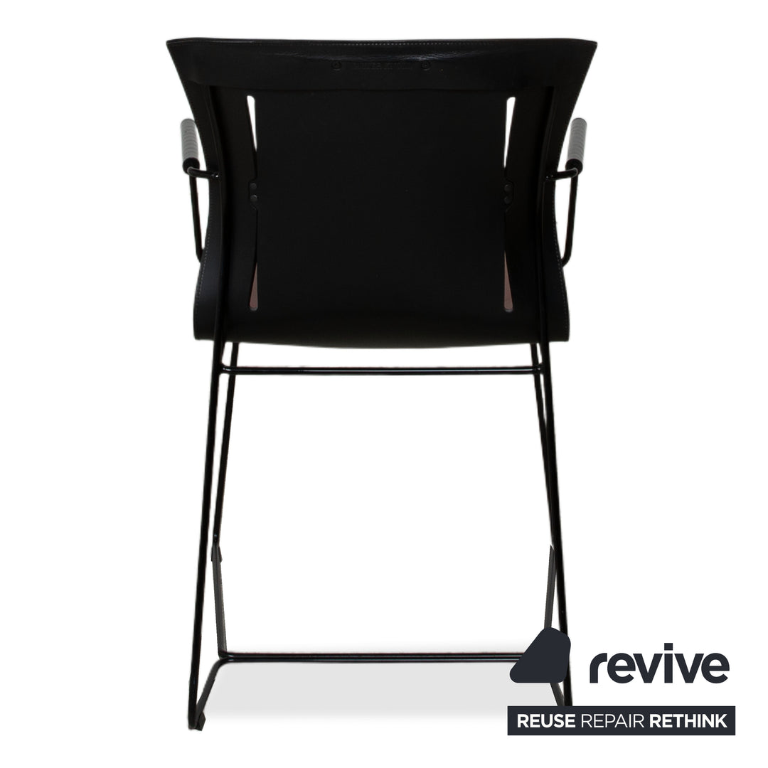 Garniture de 6 chaises Walter Knoll Cuoio en cuir marron rouge châtaigne
