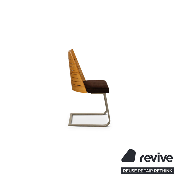 Lot de 6 chaises en bois Wössner marron marron foncé
