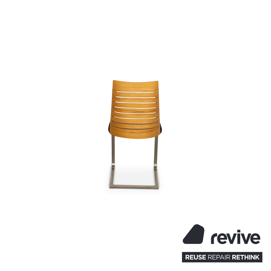 Lot de 6 chaises en bois Wössner marron marron foncé