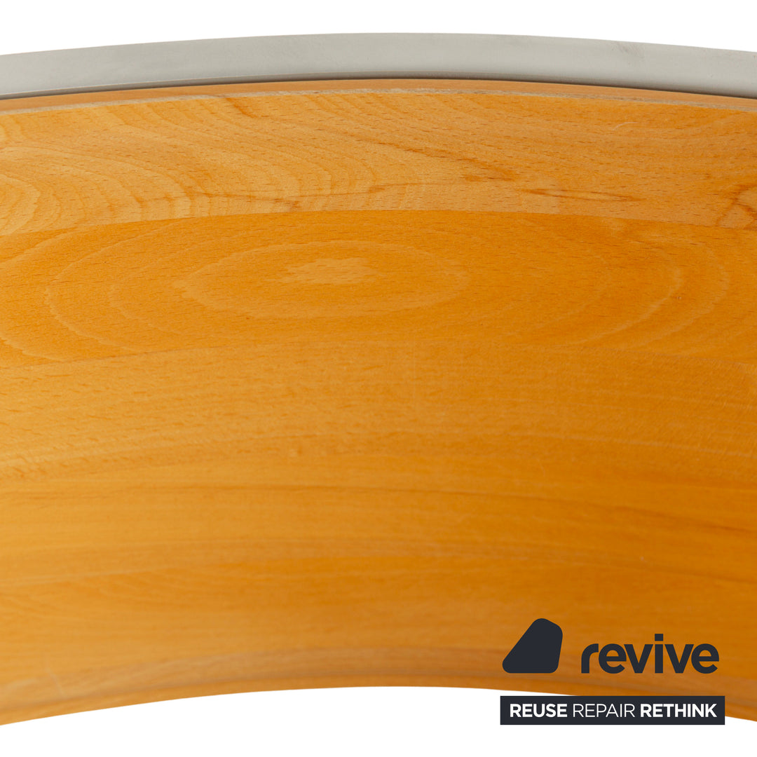 Set of 6 Wöstmann leather chairs brown core beech cantilever