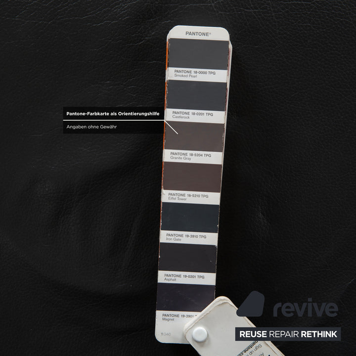 6er Rolf Benz 7400 Leder Stuhl Garnitur Grau Anthrazit