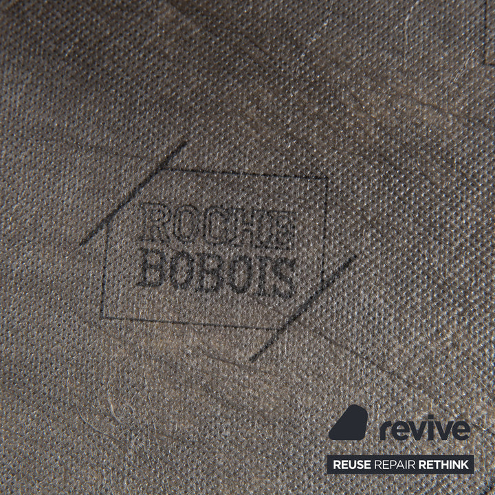 Ensemble de 6 chaises Roche Bobois, cuir, rouge/marron, bois, salle à manger