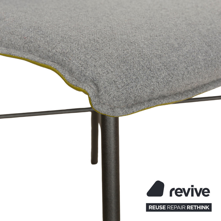 6er Stuhl-Garnitur bert plantagie JONI Four Plus Stoff Stuhl Grau Grün Esszimmerstühle