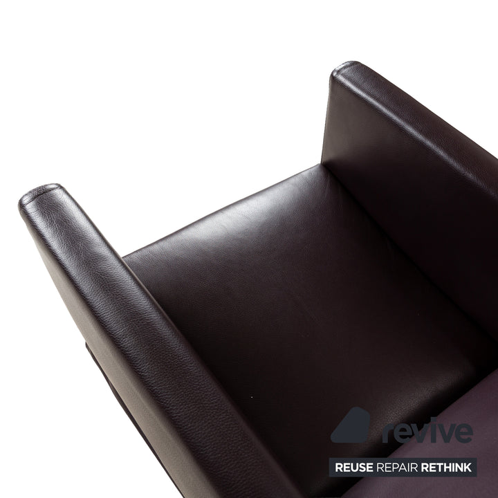 6-seater chair set bert plantagie leather chair purple aubergine dining room