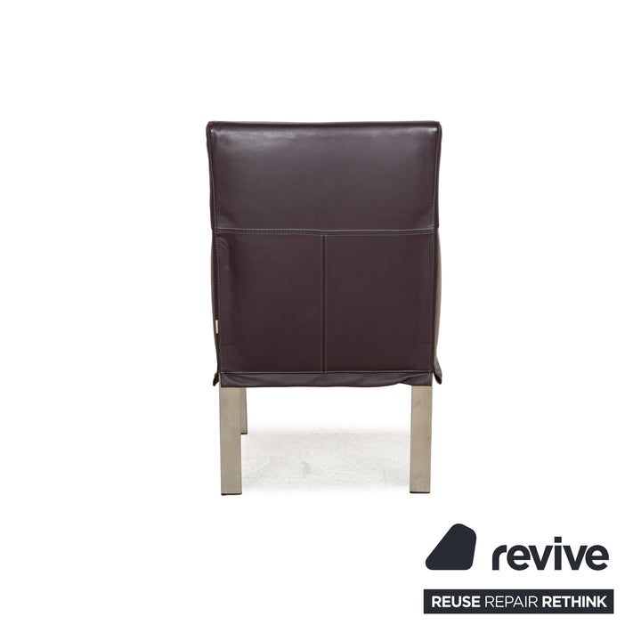6-seater chair set bert plantagie leather chair purple aubergine dining room