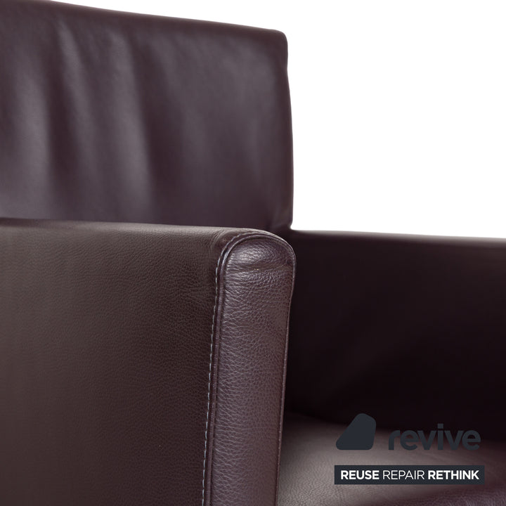 6-seater chair set bert plantagie leather chair purple aubergine dining room