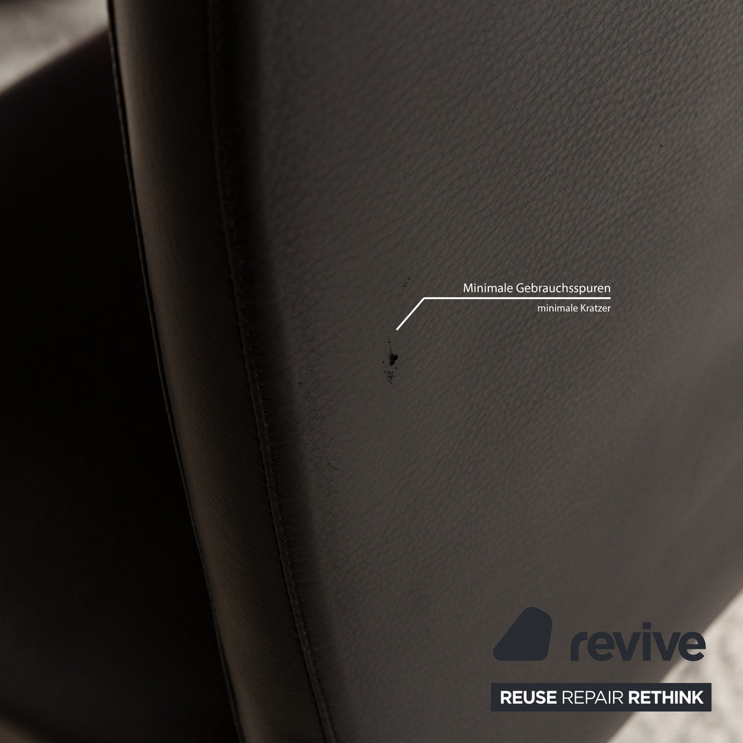 6er Stuhl-Garnitur MDF Italia Leder Stuhl Schwarz Esszimmerstühle