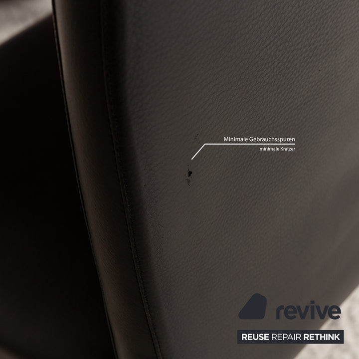 6er Stuhl-Garnitur MDF Italia Leder Stuhl Schwarz Esszimmerstühle