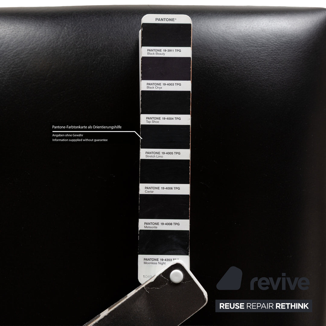 6er Stuhl-Garnitur MDF Italia Leder Stuhl Schwarz Esszimmerstühle