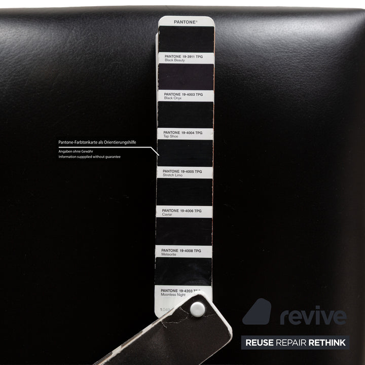 6er Stuhl-Garnitur MDF Italia Leder Stuhl Schwarz Esszimmerstühle