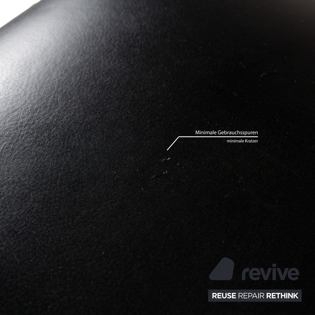 6er Stuhl-Garnitur MDF Italia Leder Stuhl Schwarz Esszimmerstühle