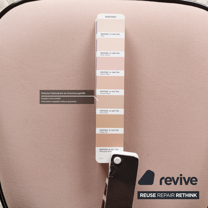 Lot de 6 chaises Thonet bois marron foncé rose vieux rose ensemble café maison