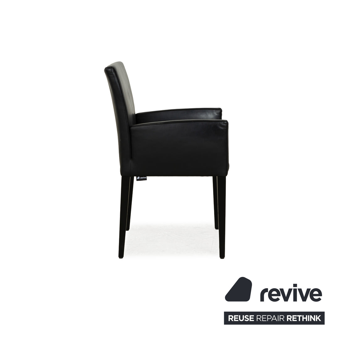 Ensemble de chaises 6 places Werther Classic en cuir noir