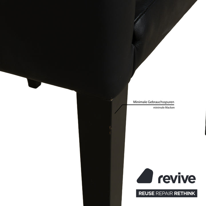 Ensemble de chaises 6 places Werther Classic en cuir noir