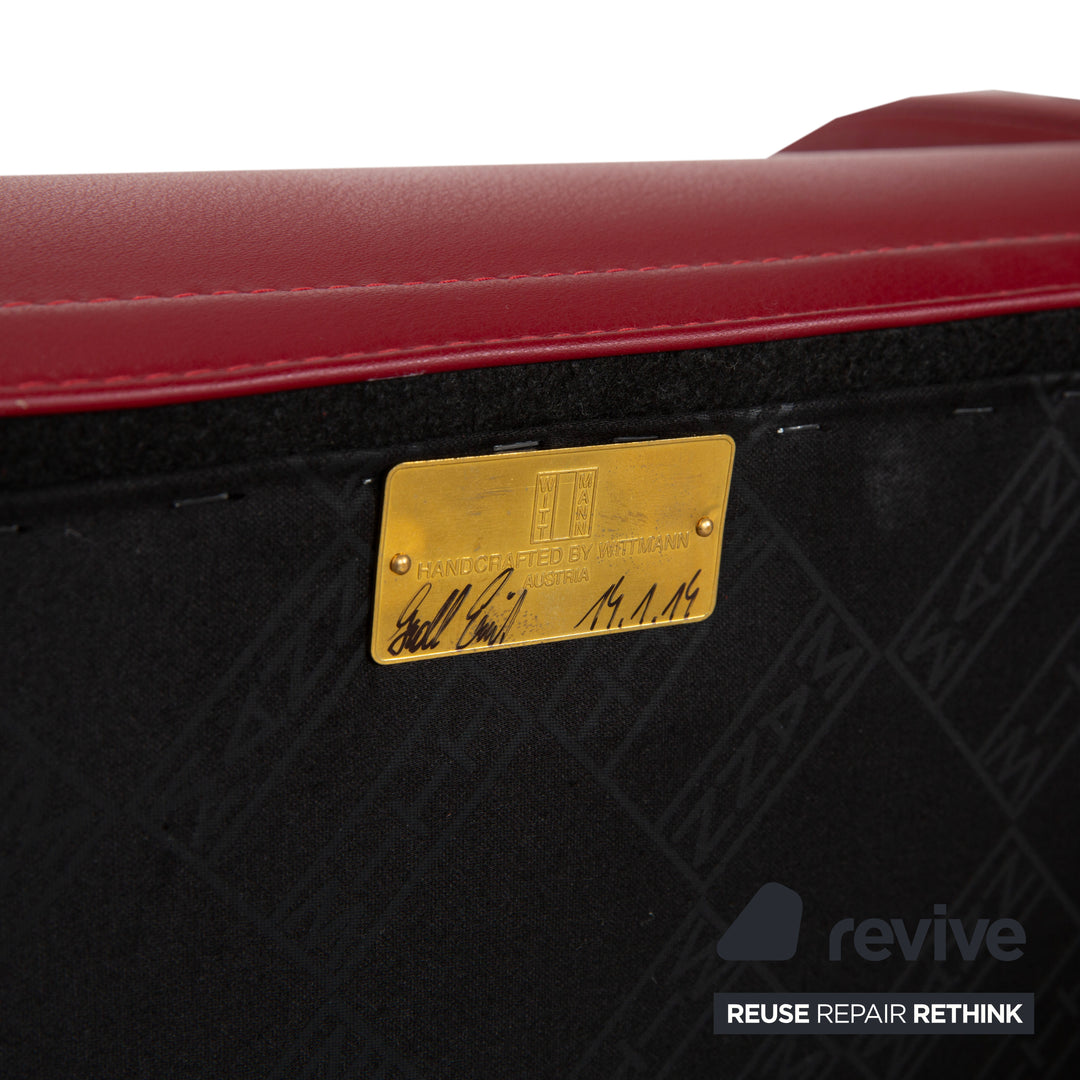 6er Stuhl Set Wittmann Alma 4x Schwarz 2x Rot Nappa Leder