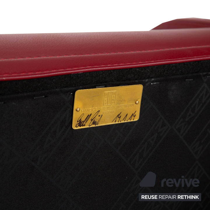 6er Stuhl Set Wittmann Alma 4x Schwarz 2x Rot Nappa Leder