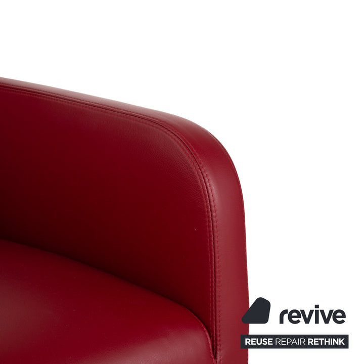 6er Stuhl Set Wittmann Alma 4x Schwarz 2x Rot Nappa Leder