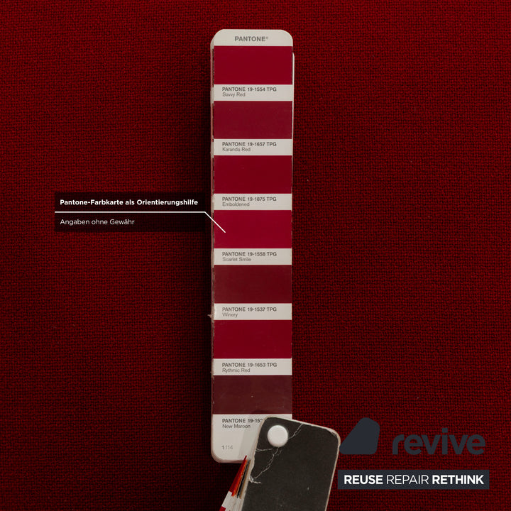 6er Thonet S78/S79 Stoff Holz Stuhl Rot Freischwinger