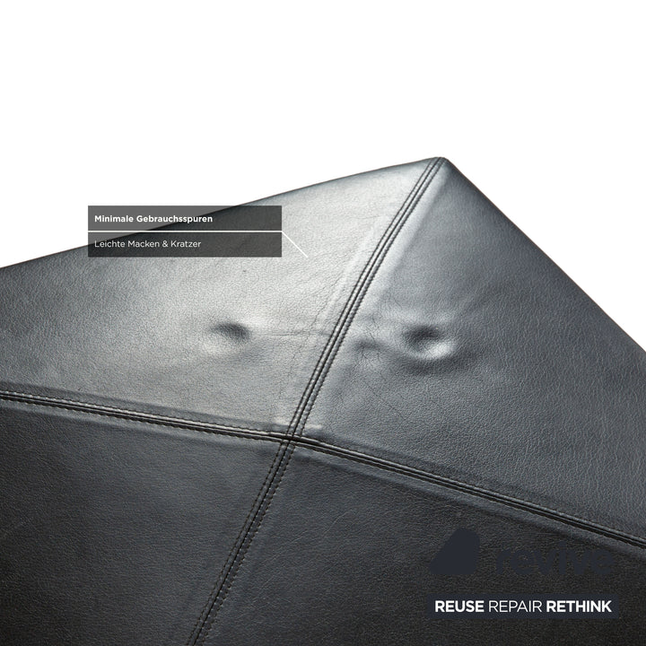 Ensemble de 8 chaises en cuir B&amp;B Italia Arcadia, noir, salle à manger