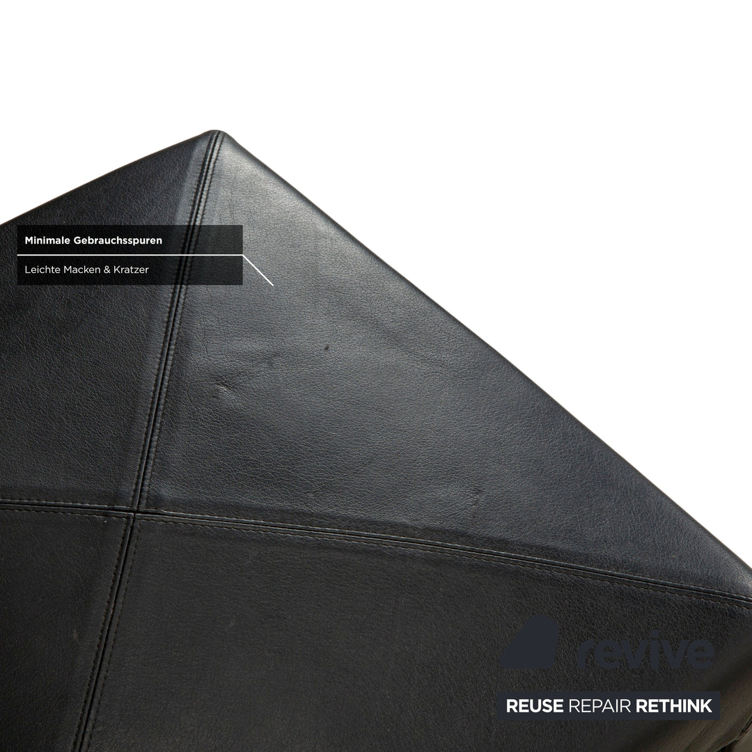 Ensemble de 8 chaises en cuir B&amp;B Italia Arcadia, noir, salle à manger