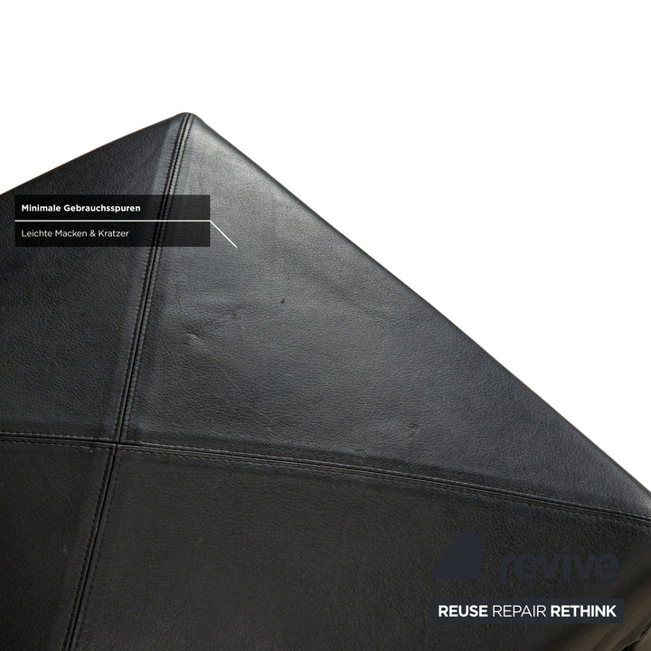 Ensemble de 8 chaises en cuir B&amp;B Italia Arcadia, noir, salle à manger