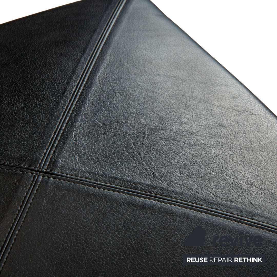 Ensemble de 8 chaises en cuir B&amp;B Italia Arcadia, noir, salle à manger