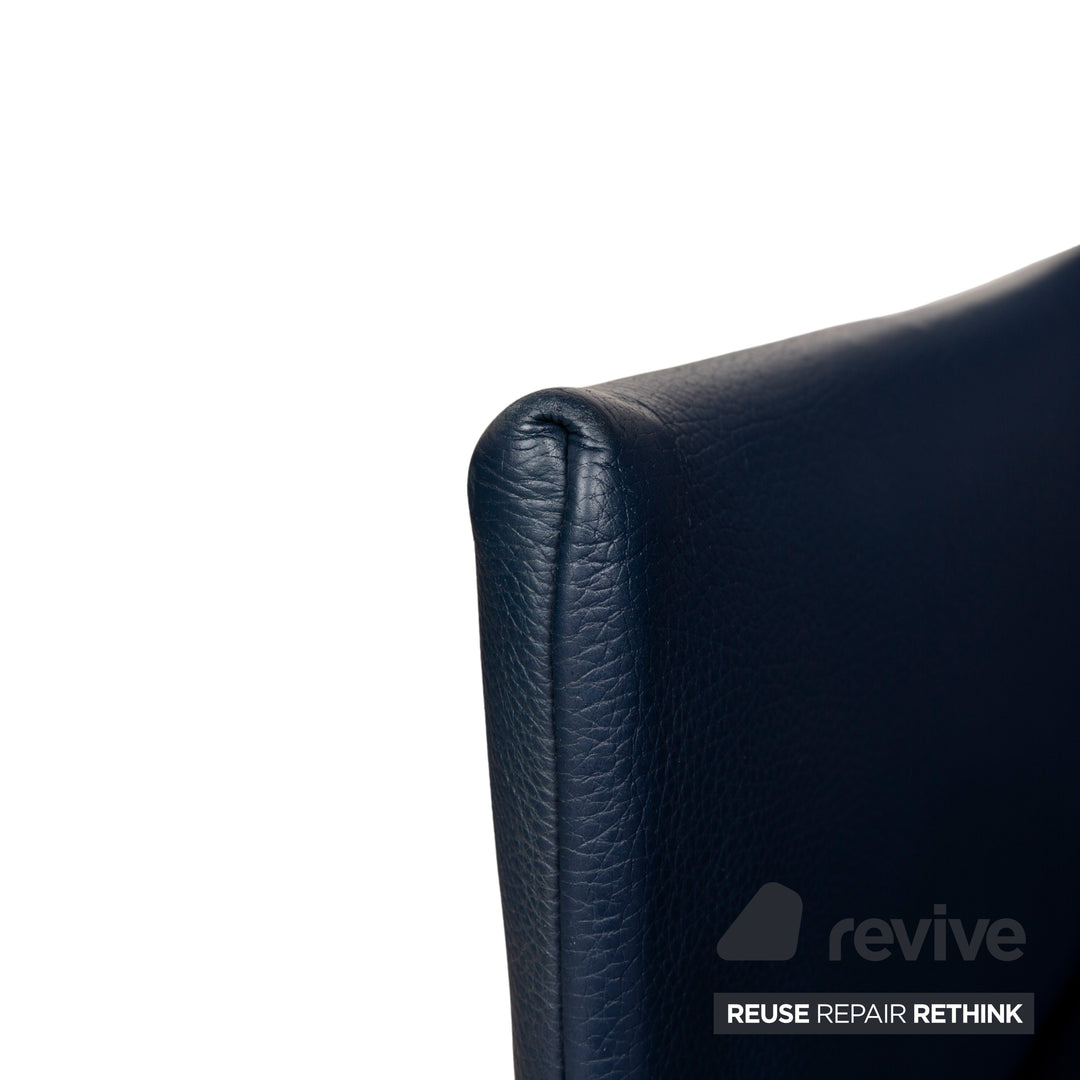 Set of 8 bert plantagie ARC-E leather chair blue dining room